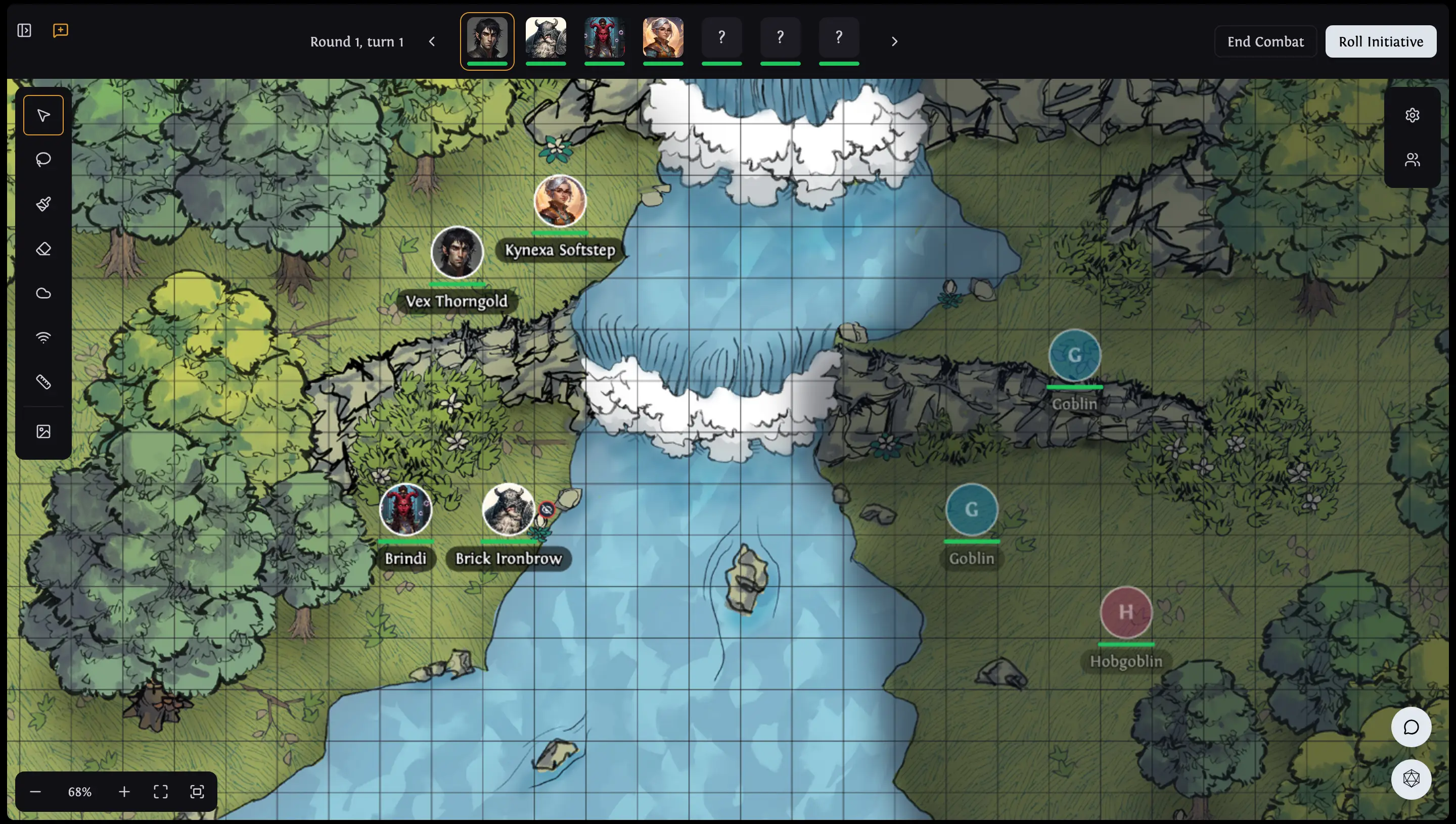 Virtual tabletop: Paint fog of war