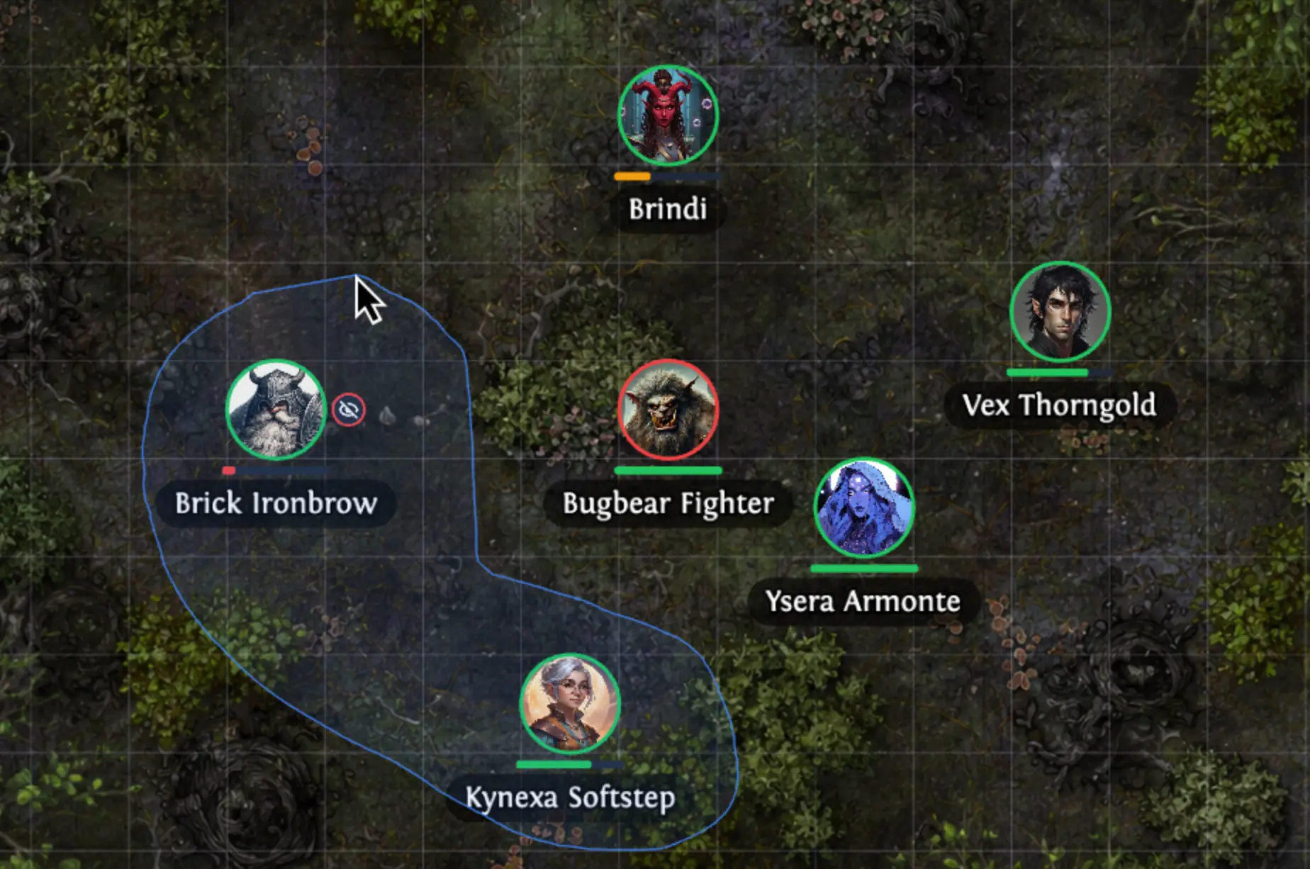Virtual tabletop: Lasso multi-select